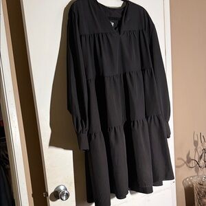 SHEIN Black Tiered Dress